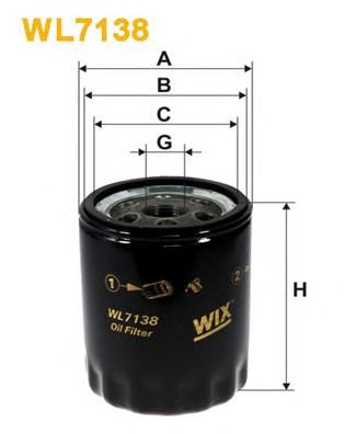 WIX FILTERS wl7138 -  Фильтр масляный двигателя